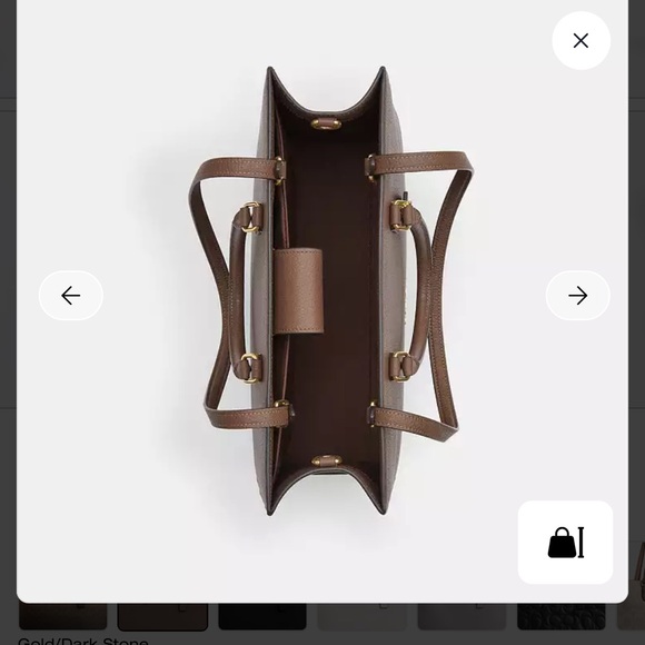 Coach Taupe Leather Tote Bag - Picture 9 of 10